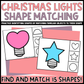 Christmas Lights Shape Matching Clip Cards