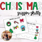 Christmas Scissor Skills for Preschoolers