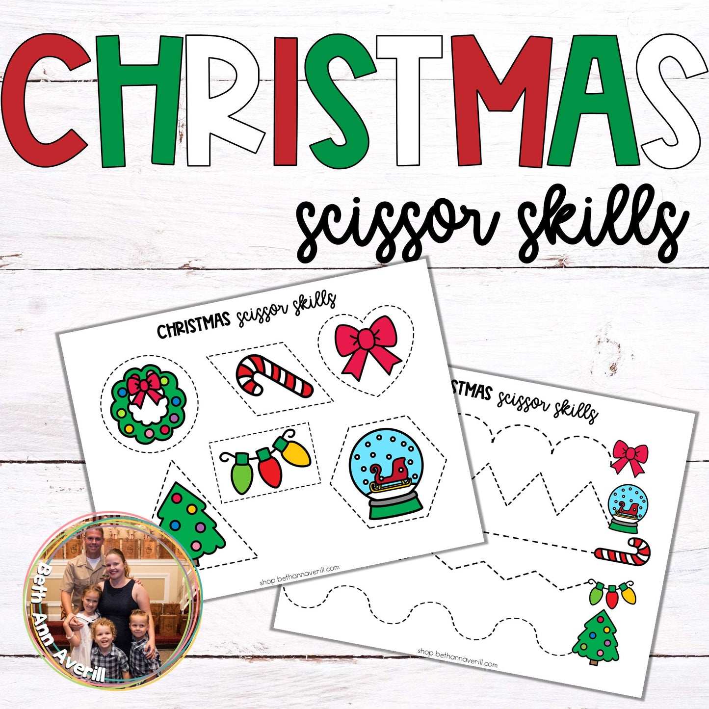 Christmas Scissor Skills for Preschoolers – Beth Ann Averill