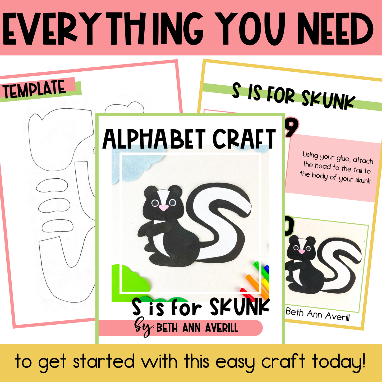 Letter s is for skunk craftivity letter of the week Alphabet Craft