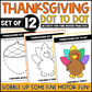Thanksgiving Dot to Dot Activity for Fine Motor Practice in November