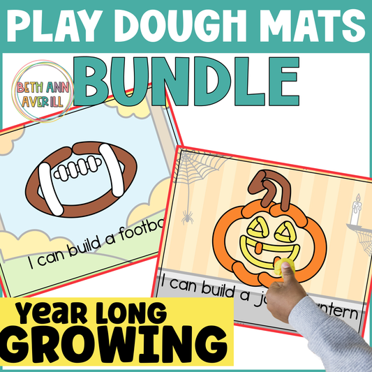 Play Dough Mats Activities for All Year Long Bundle including Fall