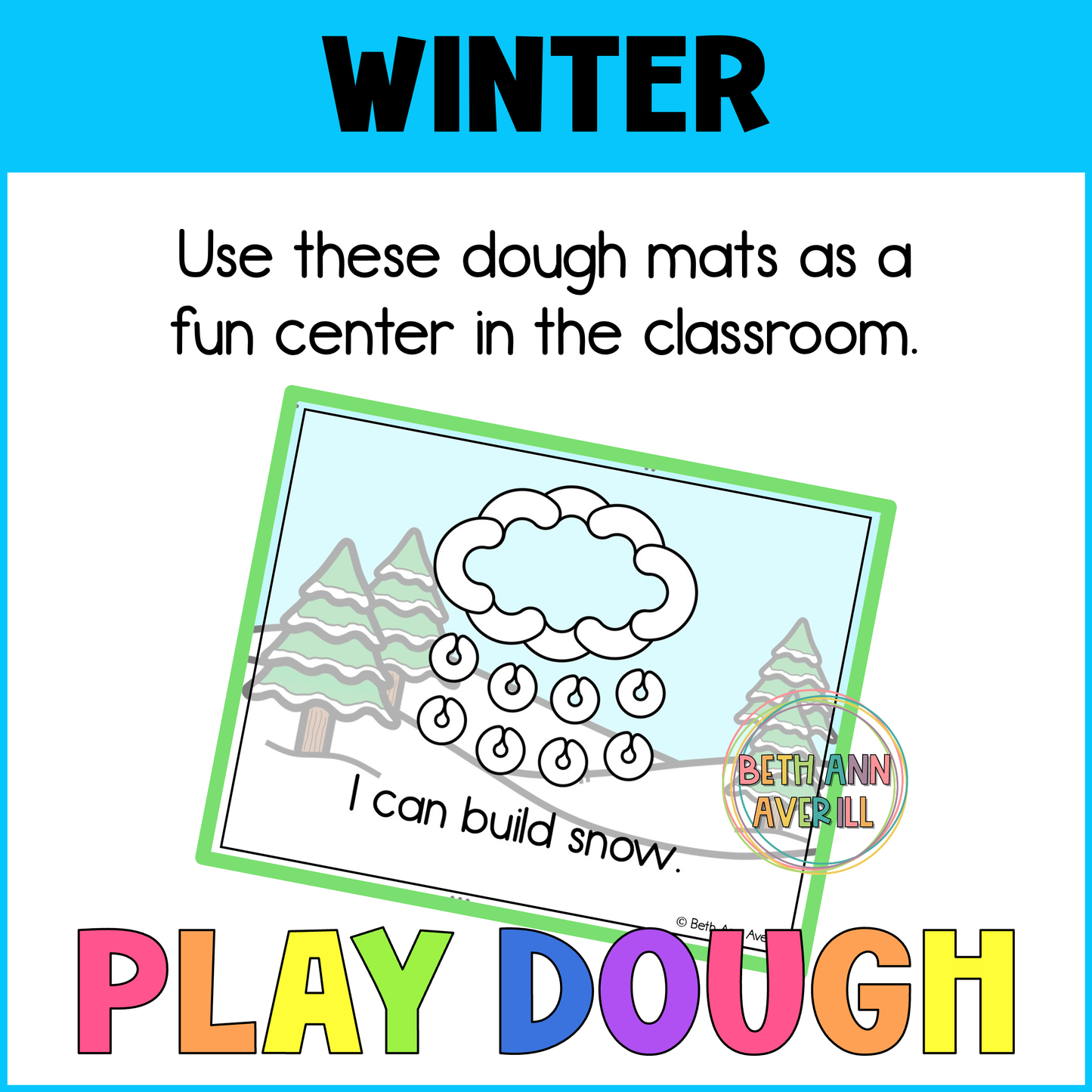 Winter Play Dough Mat Activities for Preschoolers