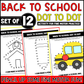 Back to School Dot to Dot Activity for Fine Motor Practice