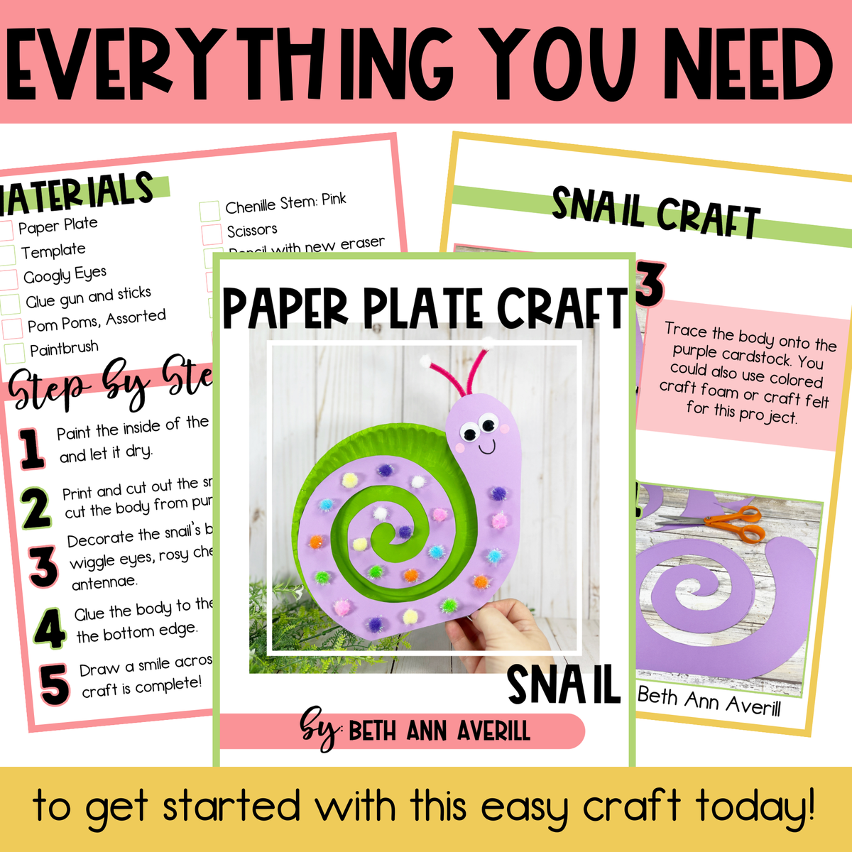Paper Plate Snails Snail Paper Plate Craft – Beth Ann Averill