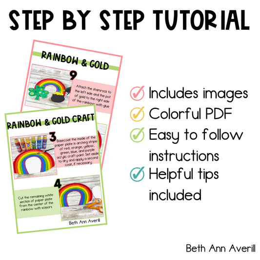 Rainbow and Pot of Gold Paper Plate Craft - St. Patrick's Day Craft