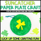 Paper Plate Clover Suncatcher