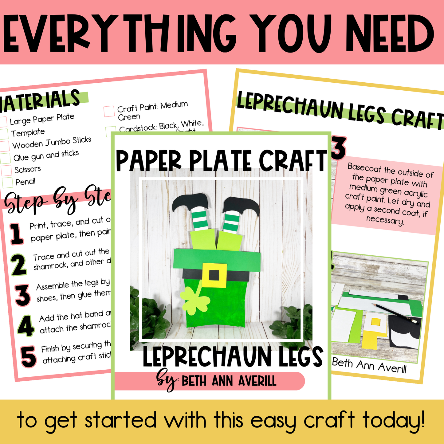 Leprechaun in a Pot Paper Plate Craft - St. Patrick's Day Craft