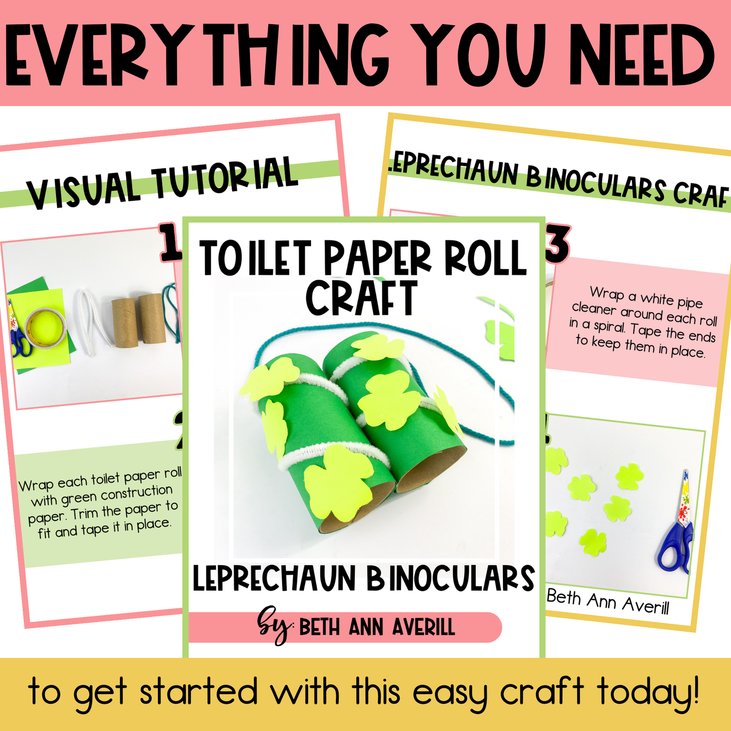 Leprechaun Binoculars - Toilet Paper Roll Craft