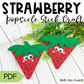 Strawberry Popsicle Stick Craft