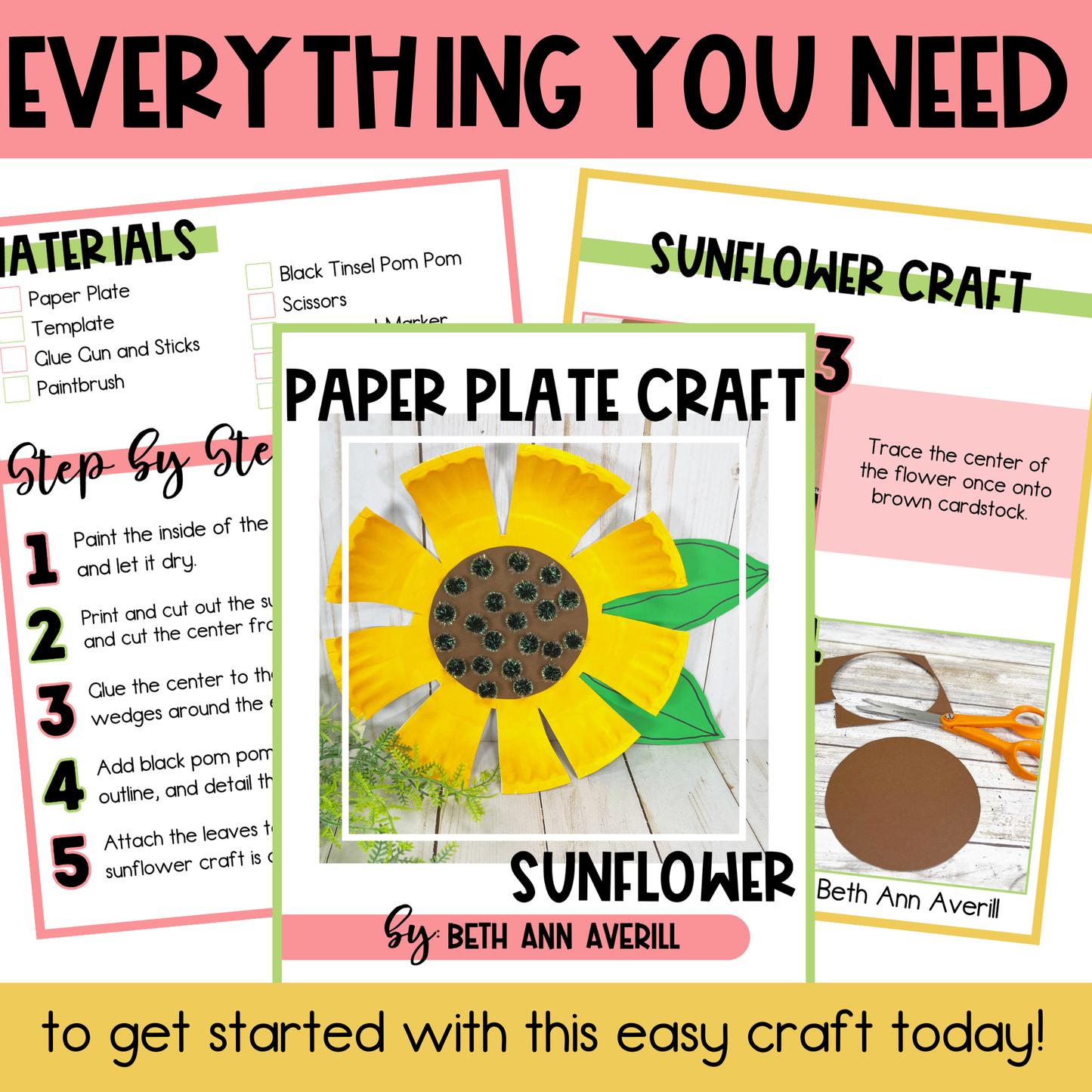 Sunflower Paper Plate Craft