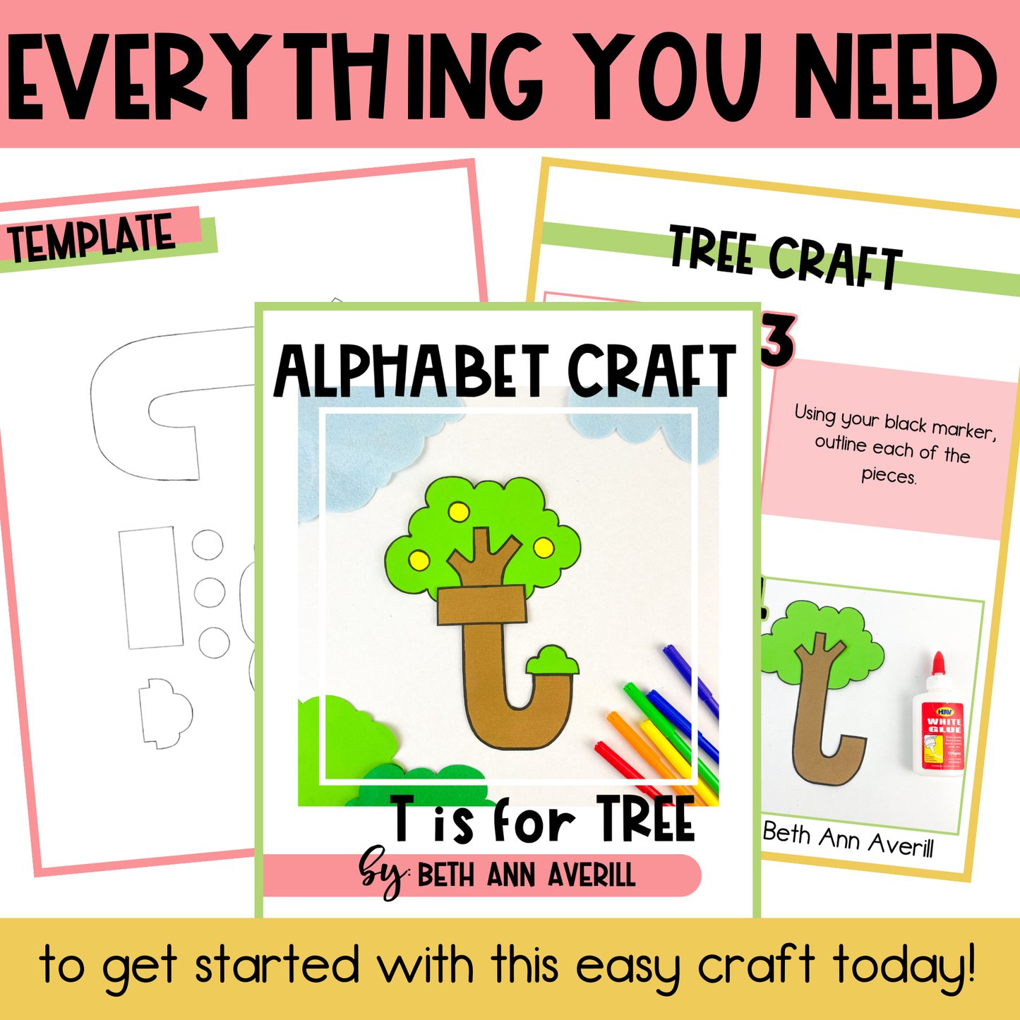 Letter t is for tree craftivity letter of the week Alphabet Craft