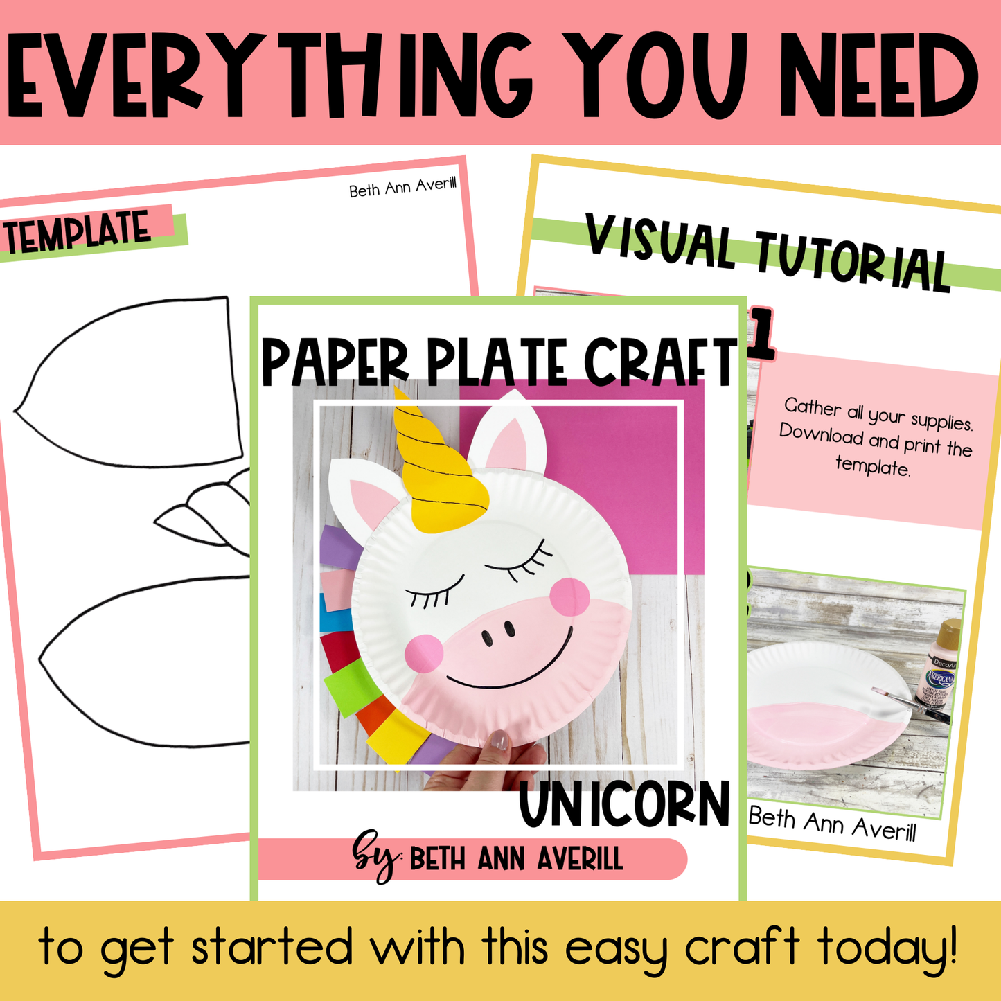 Unicorn Paper Plate Craft