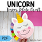 Unicorn Paper Plate Craft