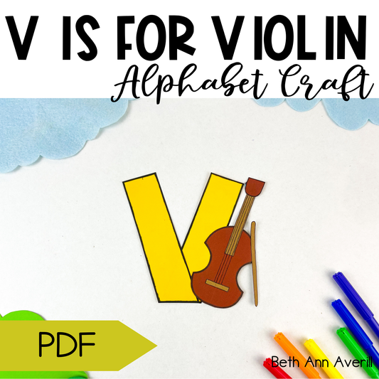 Letter v is for violin craftivity letter of the week Alphabet Craft