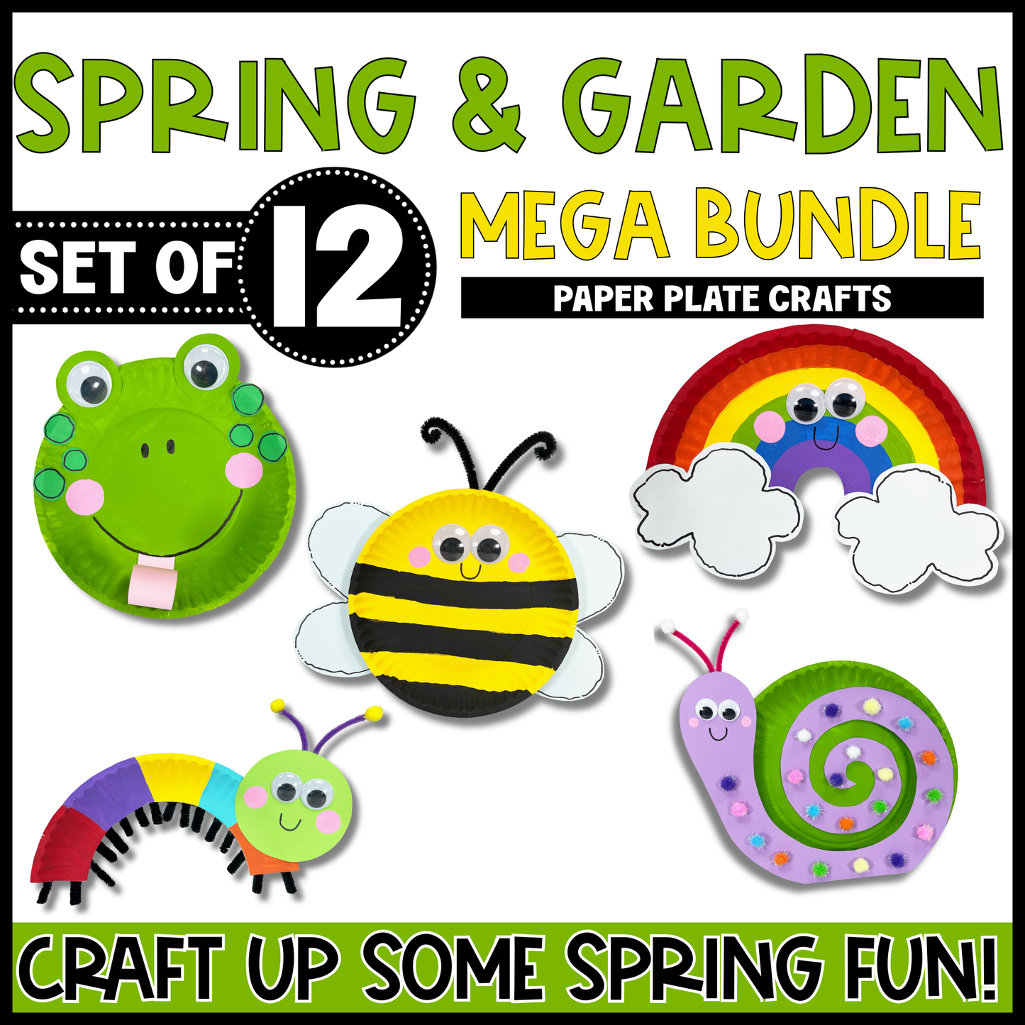 Spring & Garden Paper Plate Craft Bundle