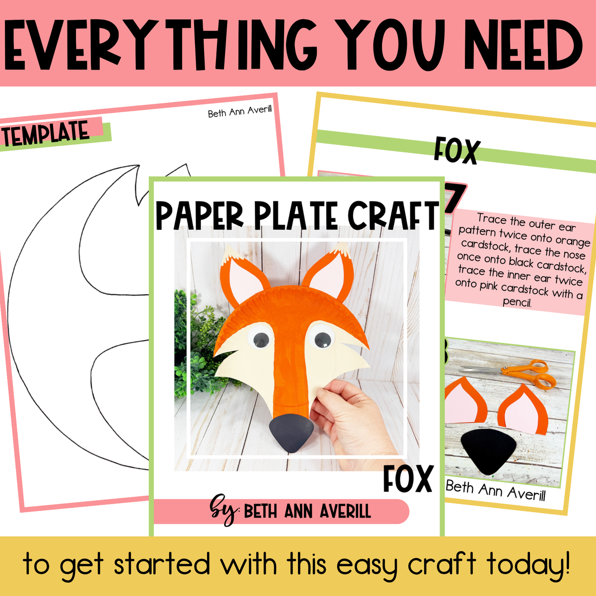 Fox Paper Plate Craft | Woodland Crafts | Fine Motor Activity