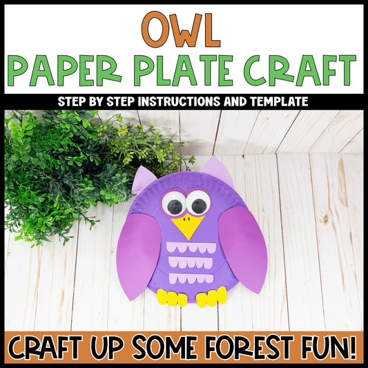 Owl Paper Plate Craft | Woodland Crafts | Fine Motor Activity