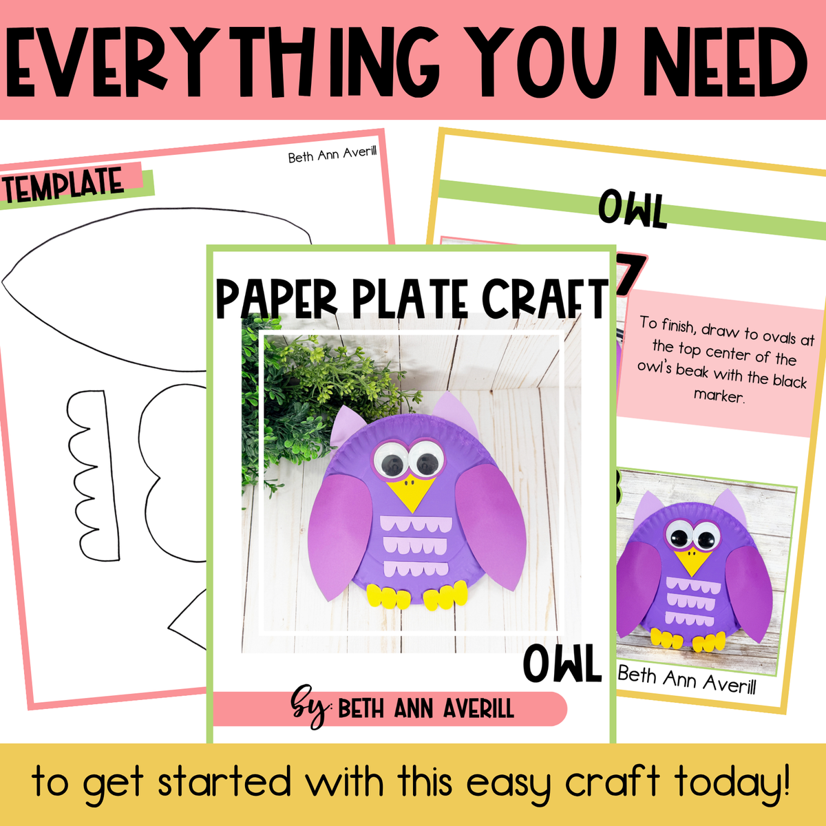 Owl Paper Plate Craft | Woodland Crafts | Fine Motor Activity