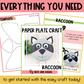 Raccoon Paper Plate Craft | Woodland Crafts | Fine Motor Activity