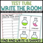 Test Tube Shapes Write the Room | 2D Shapes Recognition & Name Writing