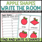 Apple Shapes Write the Room | 2D Shapes Recognition & Name Writing