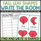 Fall Leaf Shapes Write the Room | 2D Shapes Recognition & Name Writing