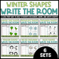 Winter Shapes Write the Room Bundle | 2D Shapes Recognition & Name Writing