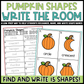 Pumpkin Shapes Write the Room | 2D Shapes Recognition & Name Writing