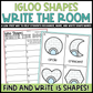 Igloo Shapes Write the Room | 2D Shapes Recognition & Name Writing