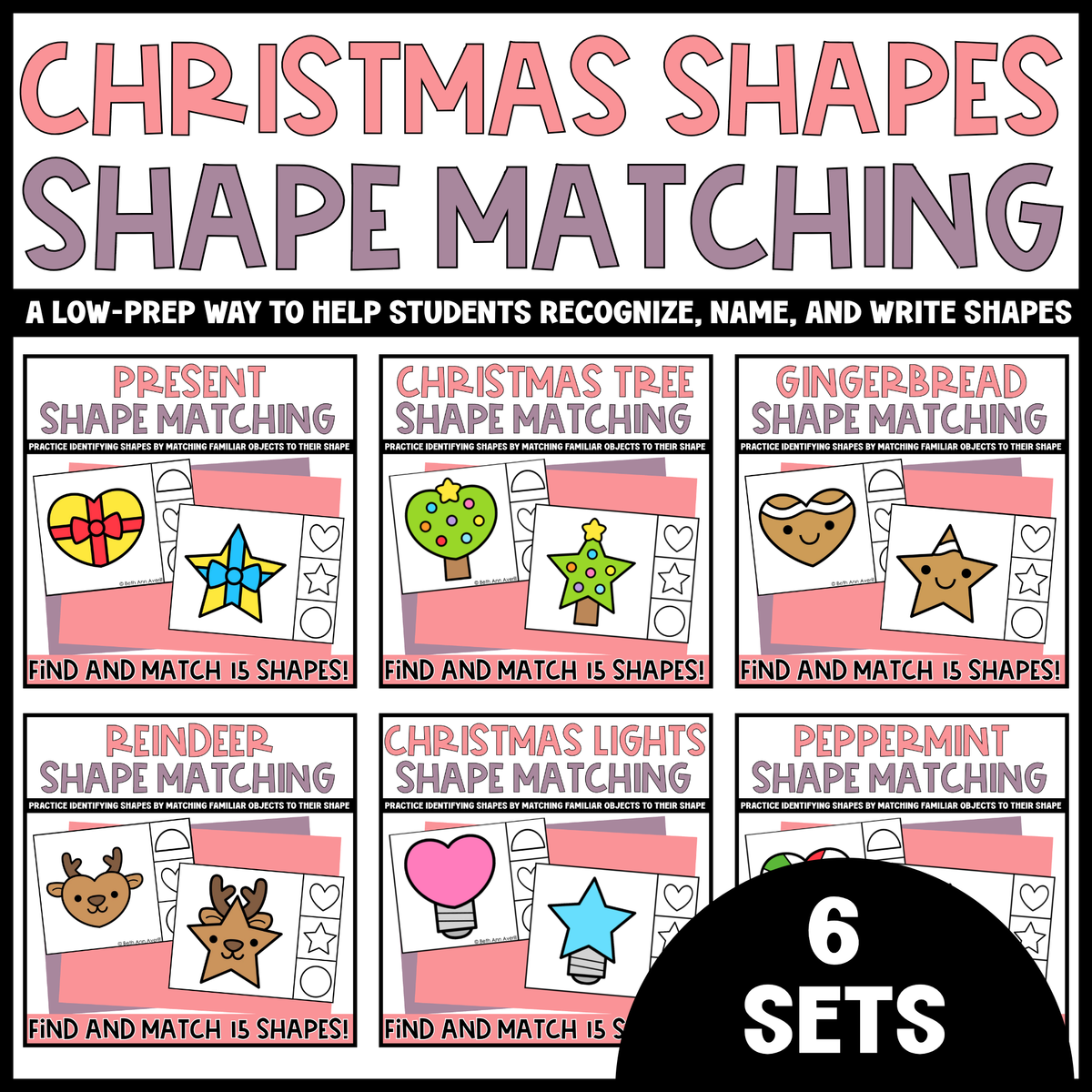 Christmas Matching Clip Card Bundle
