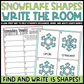 Snowflake Shapes Write the Room | 2D Shapes Recognition & Name Writing