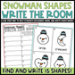 Snowman Shapes Write the Room | 2D Shapes Recognition & Name Writing