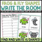 Frogs & Flies Shapes Write the Room | 2D Shapes Recognition & Name Writing