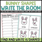 Bunny Shapes Write the Room | 2D Shapes Recognition & Name Writing