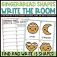 Gingerbread Shapes Write the Room | 2D Shapes Recognition & Name Writing
