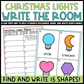 Christmas Lights Shapes Write the Room | 2D Shapes Recognition & Name Writing