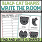 Black Cat Shapes Write the Room | 2D Shapes Recognition & Name Writing