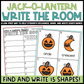 Jack O Lantern Shapes Write the Room | 2D Shapes Recognition & Name Writing