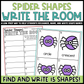 Spider Shapes Write the Room | 2D Shapes Recognition & Name Writing