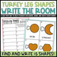 Turkey Leg Shapes Write the Room | 2D Shapes Recognition & Name Writing