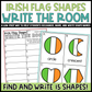 Irish Flag Shapes Write the Room | 2D Shapes Recognition & Name Writing