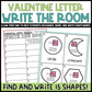 Valentine Letter Shapes Write the Room | 2D Shapes Recognition & Name Writing