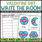 Valentine Gifts Shapes Write the Room | 2D Shapes Recognition & Name Writing