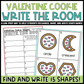 Valentine Cookie Shapes Write the Room | 2D Shapes Recognition & Name Writing