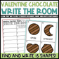 Valentine Chocolate Shapes Write the Room | 2D Shapes Recognition & Name Writing