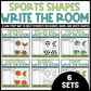 Sports Shapes Write the Room Bundle | 2D Shapes Recognition & Name Writing