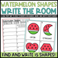 Watermelon Shapes Write the Room | 2D Shapes Recognition & Name Writing