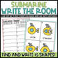 Submarine Shapes Write the Room | 2D Shapes Recognition & Name Writing