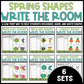 Spring Shapes Write the Room Bundle | 2D Shapes Recognition & Name Writing